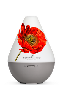 Red Poppy Dewdrop Diffuser Decal
