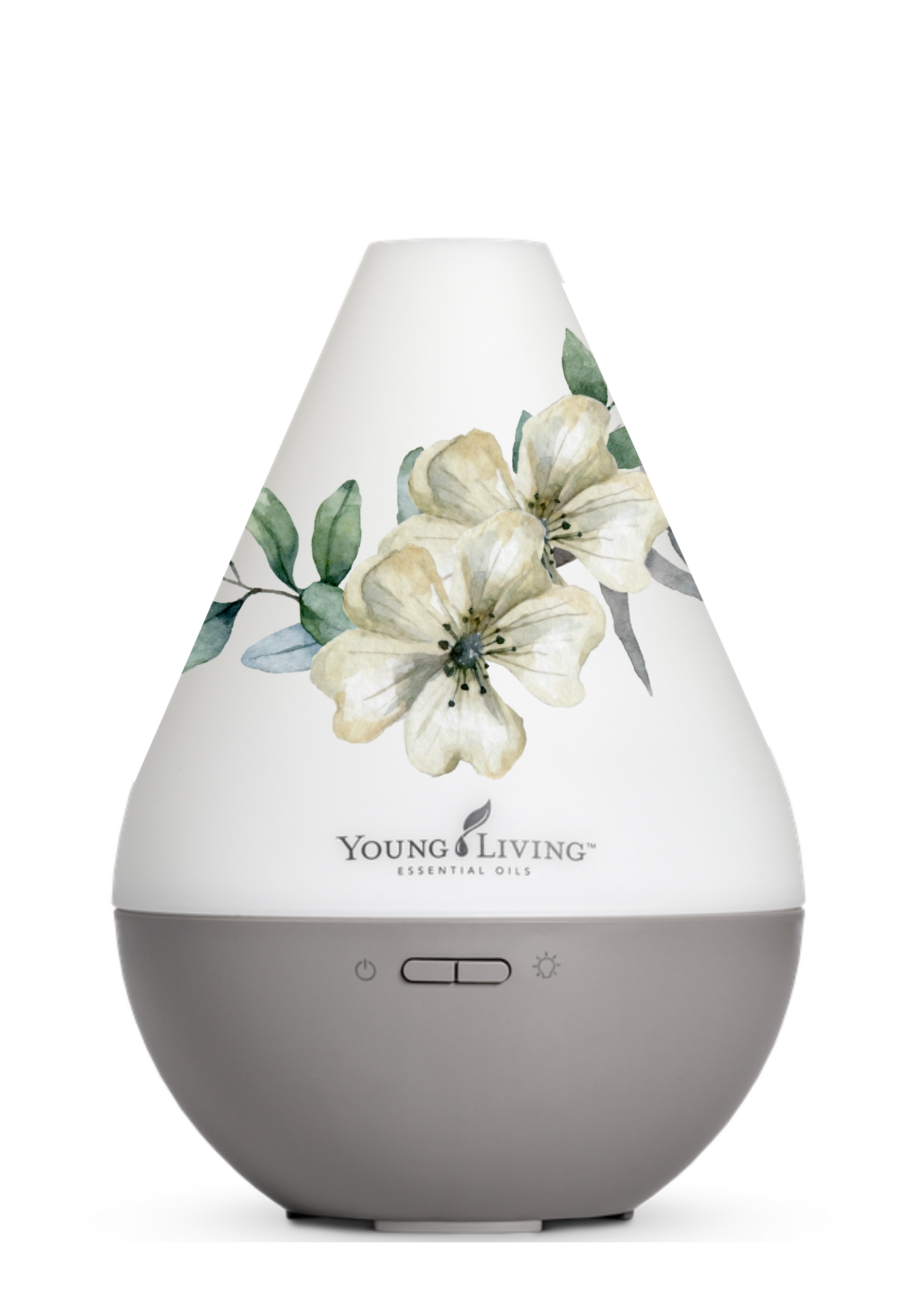 Watercolour White Flower Collection Dewdrop Diffuser Decal